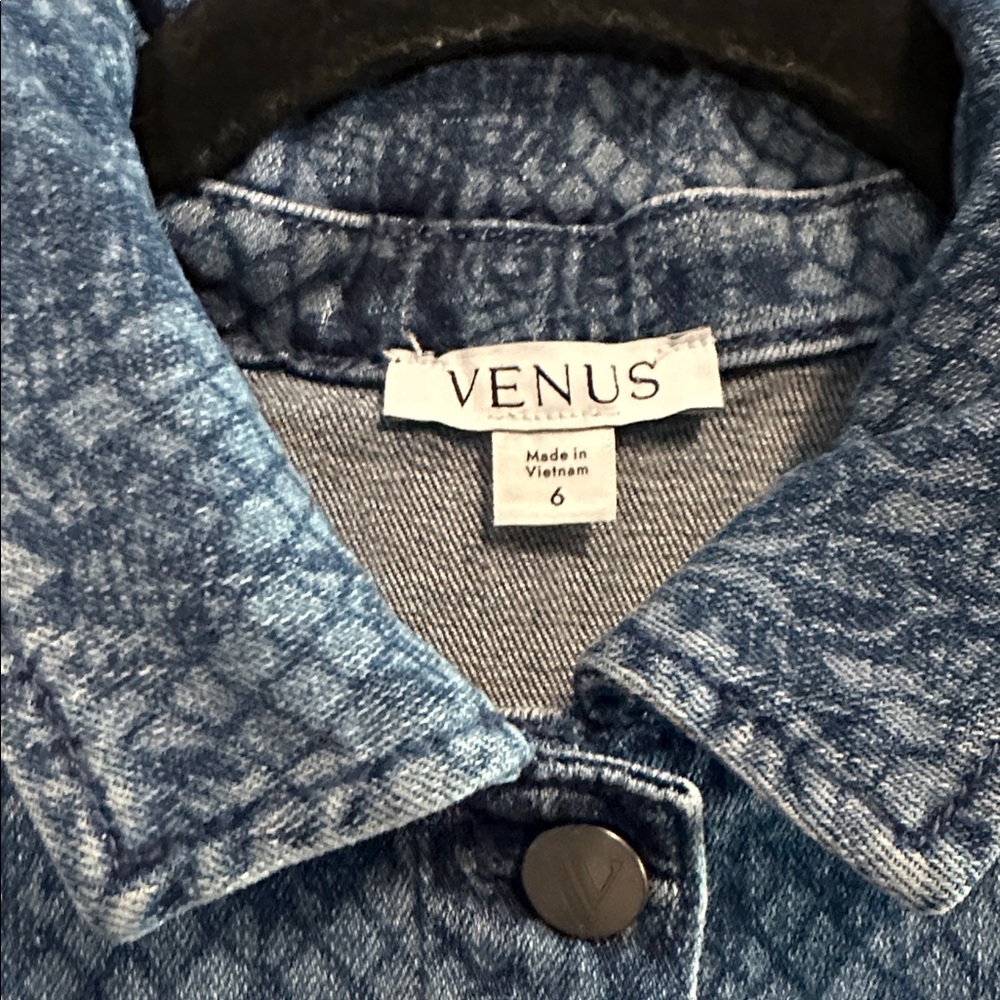 NWT VENUS Lace Print Denim Mini - Picture 4 of 5